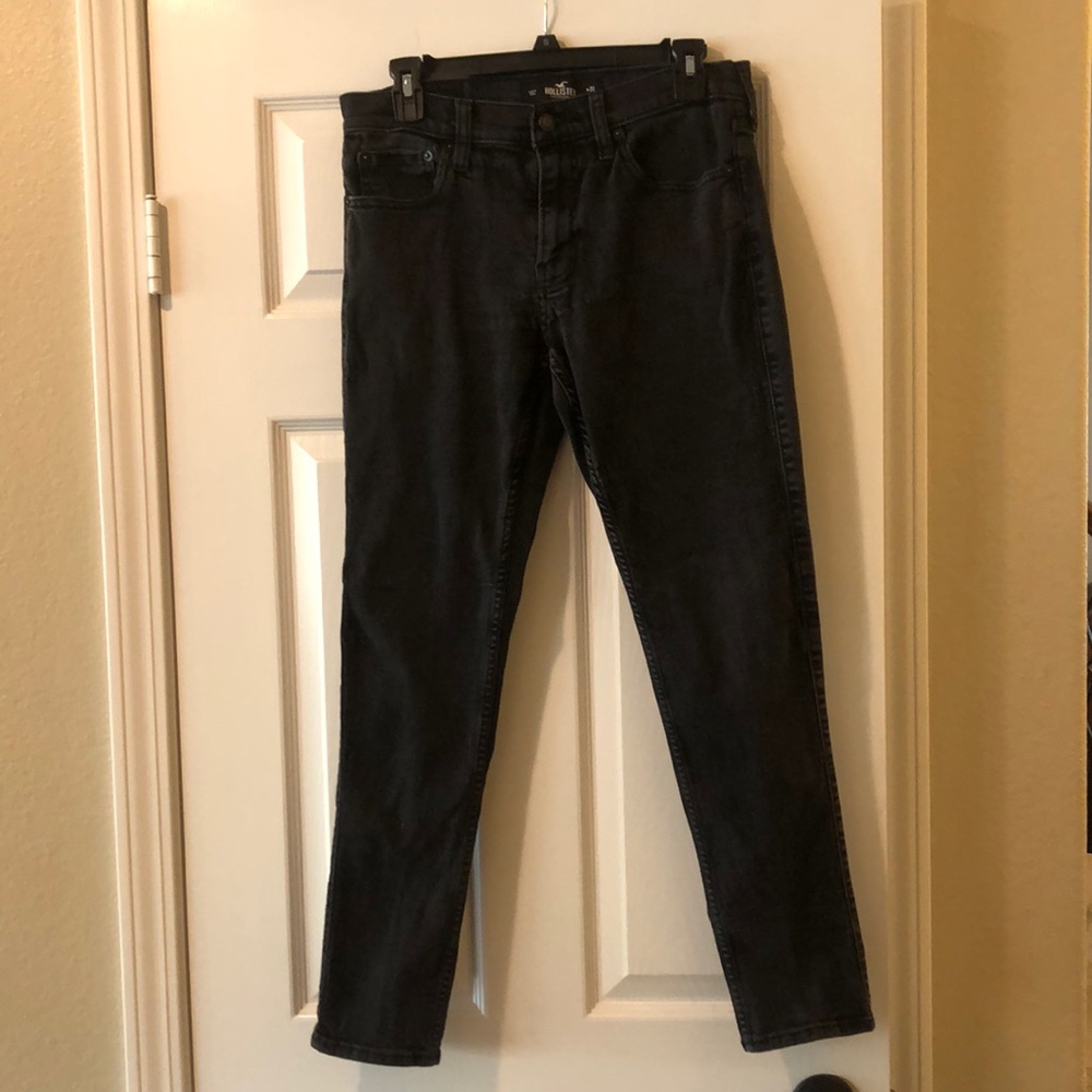 Mens 31 x 30 Black Hollister Skinny Advanced Stretch Jeans